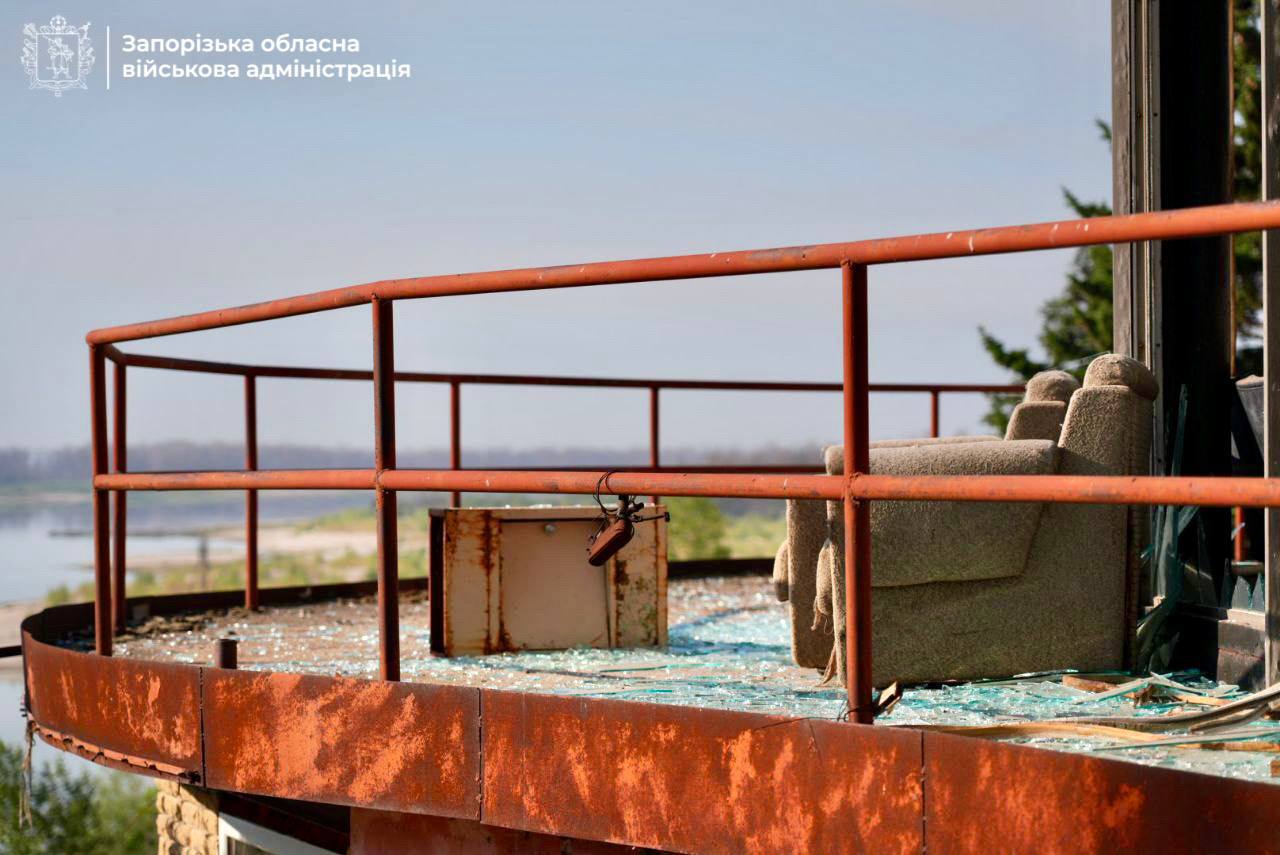 Удар по базе отдыха под Запорожьем