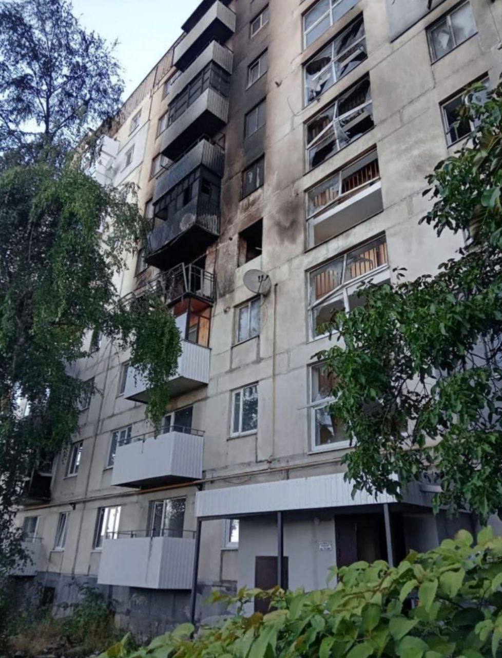 Оккупированный Лисичанск. Последствия атаки БПЛА