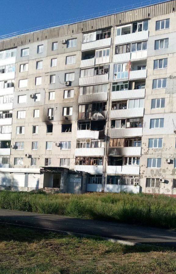 Оккупированный Лисичанск. Последствия атаки БПЛА