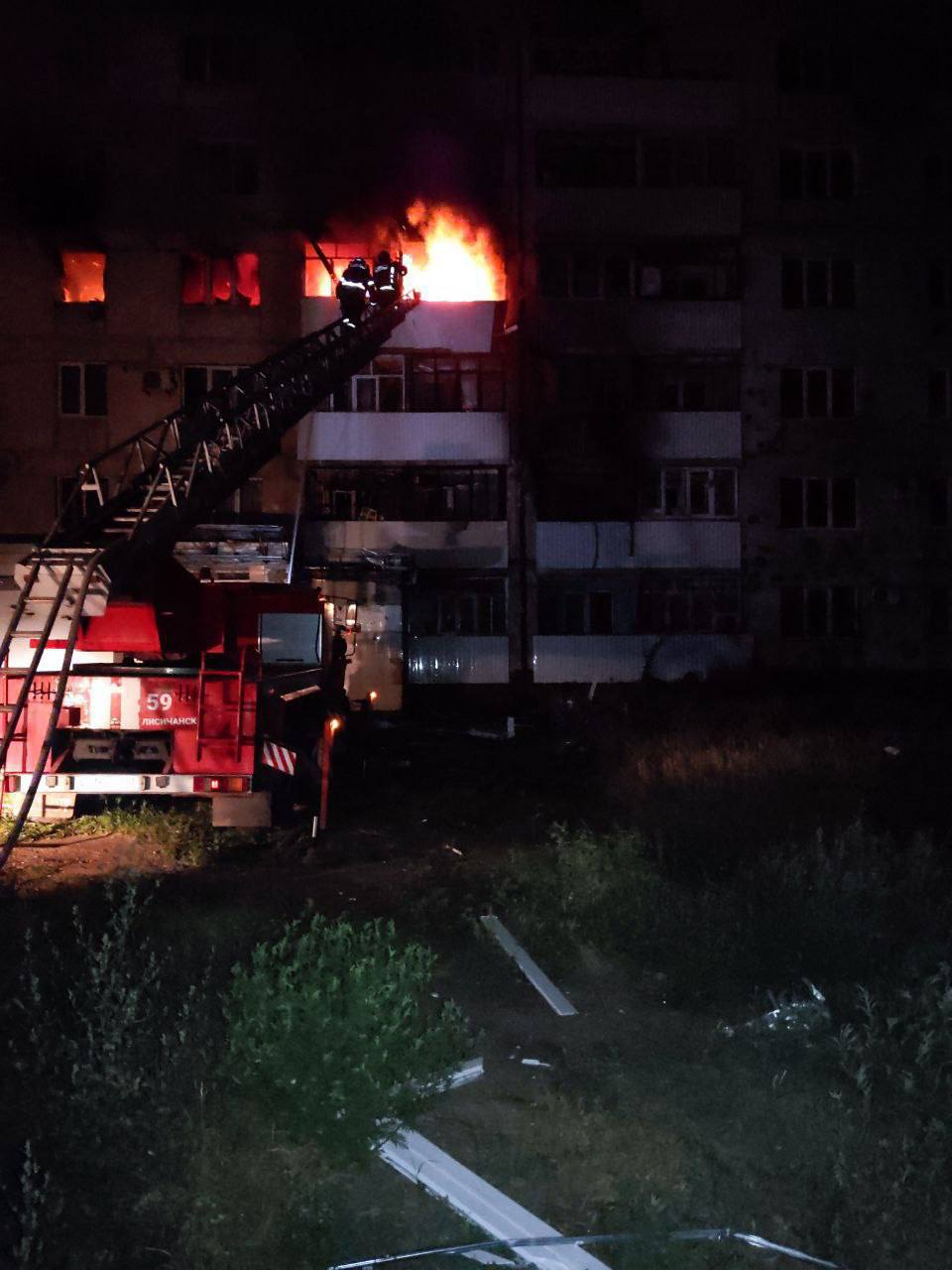 Оккупированный Лисичанск. Последствия атаки БПЛА