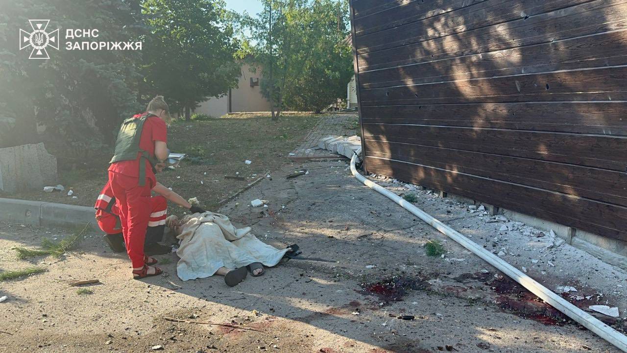 Удар по базе отдыха под Запорожьем