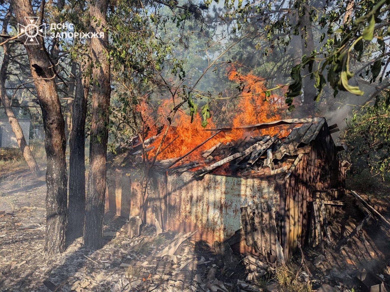 Удар по базе отдыха под Запорожьем