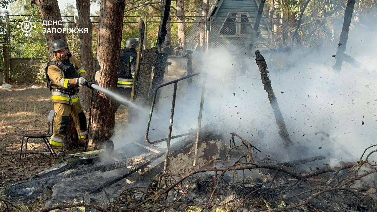 Удар по базе отдыха под Запорожьем