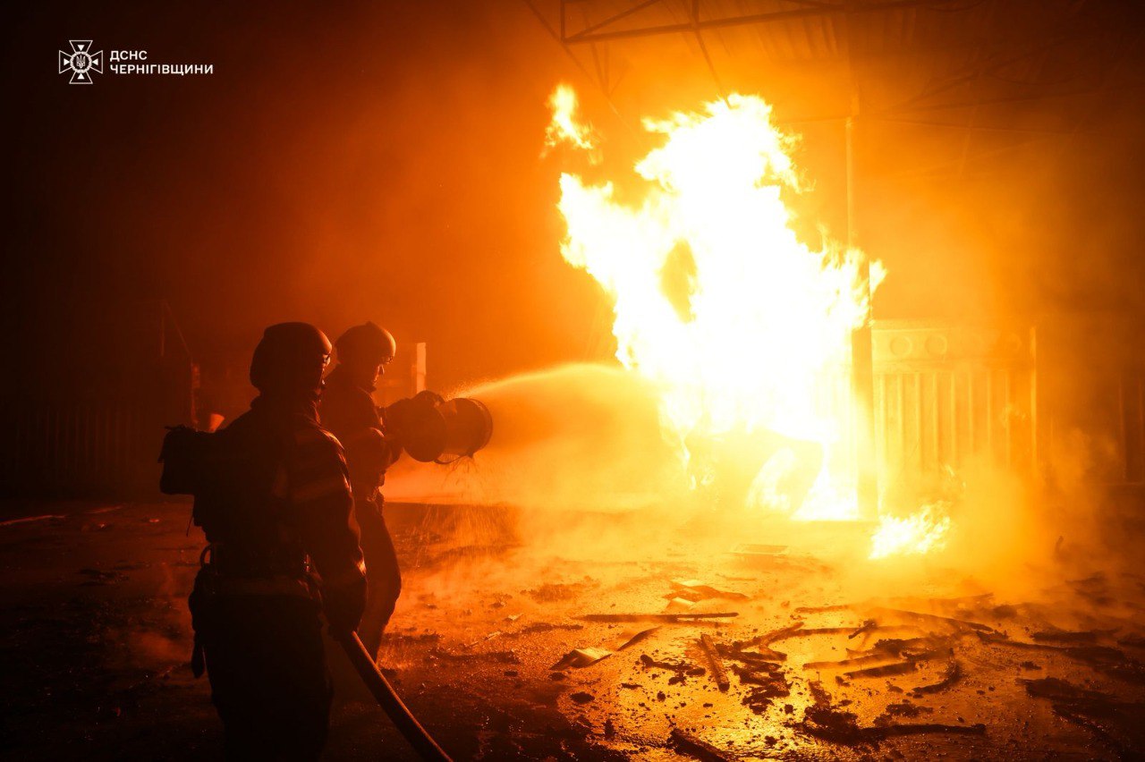 Удар БПЛА по Черниговской области