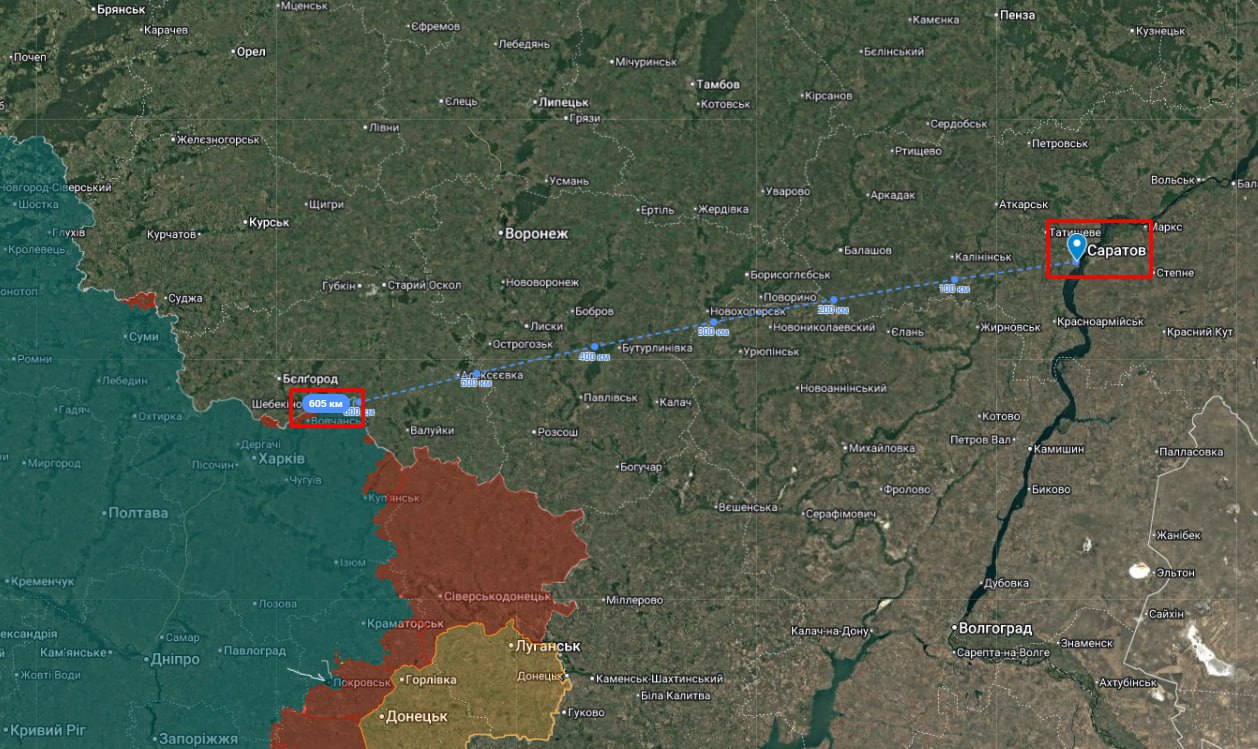 Генштаб ВСУ сообщил об атаке на НПЗ в Саратове / Фото: "Око Гора"