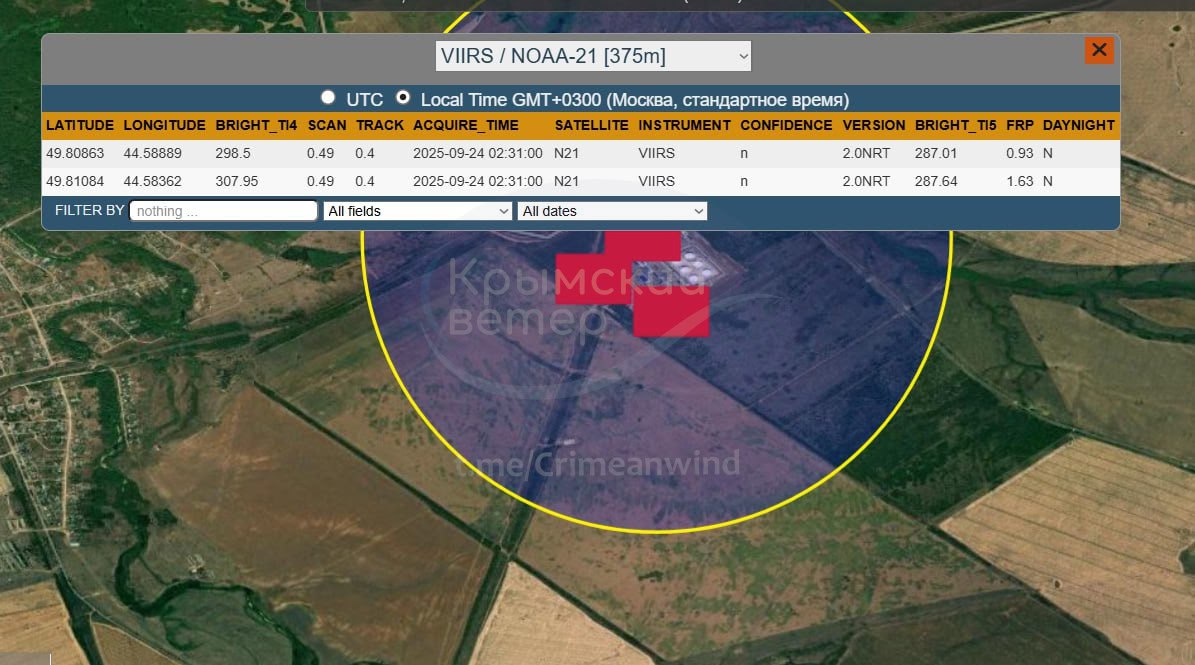 Горит НПС "Зензеватка" в Волгоградской области РФ