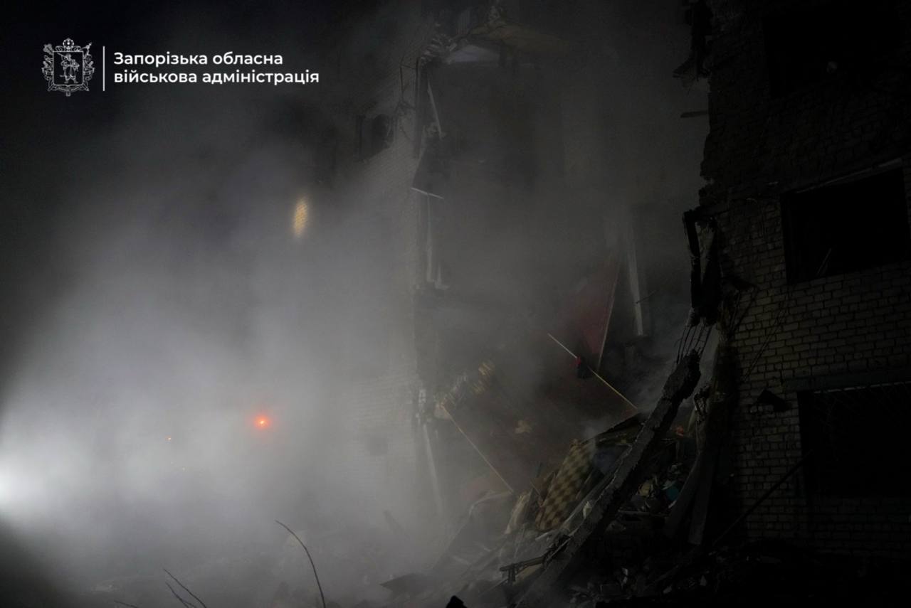 Последствия российского удара по Запорожью
