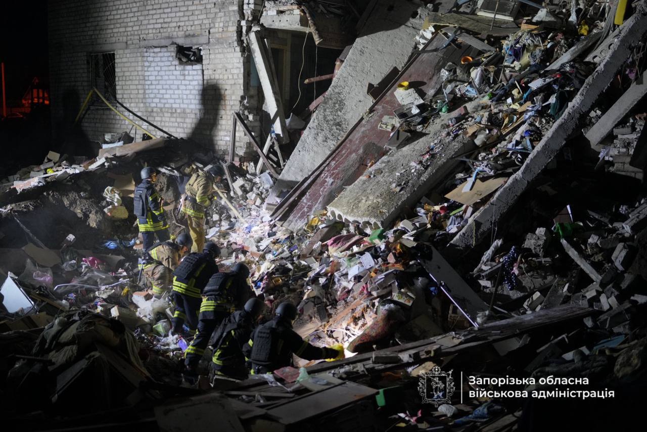 Последствия российского удара по Запорожью
