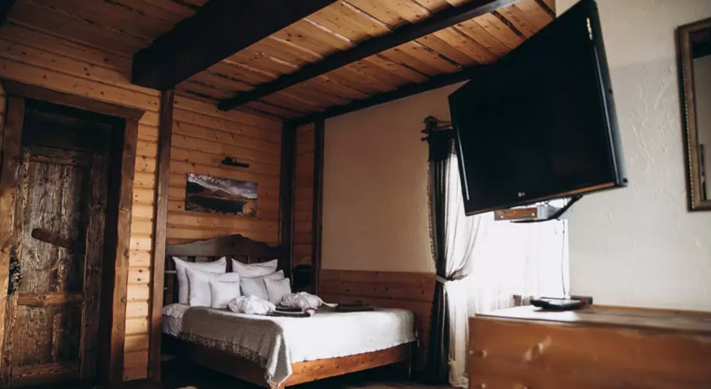 дом с камином в карпатах