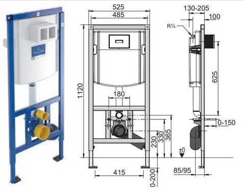 Особенности инсталляций для унитазов Villeroy&Boch
