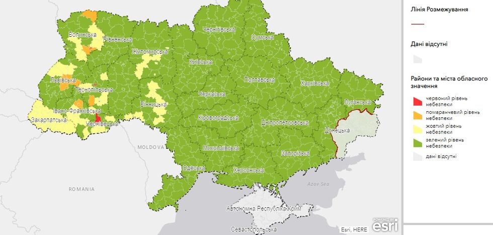 зоны по распространению коронавируса