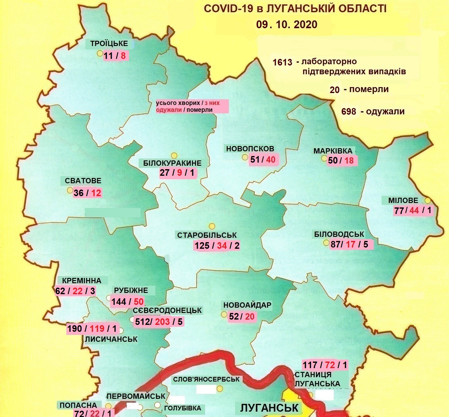 коронавирус на Луганщине