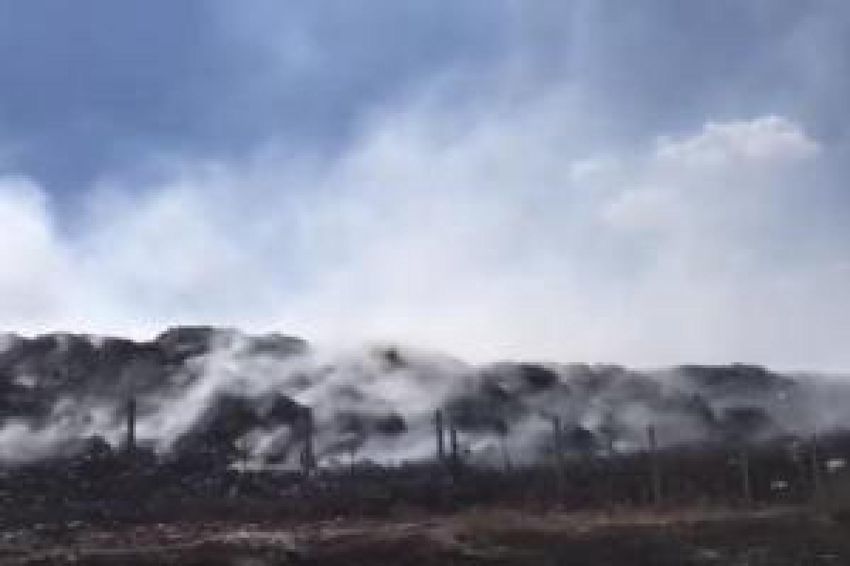 пожар на полигоне в Северодонецке