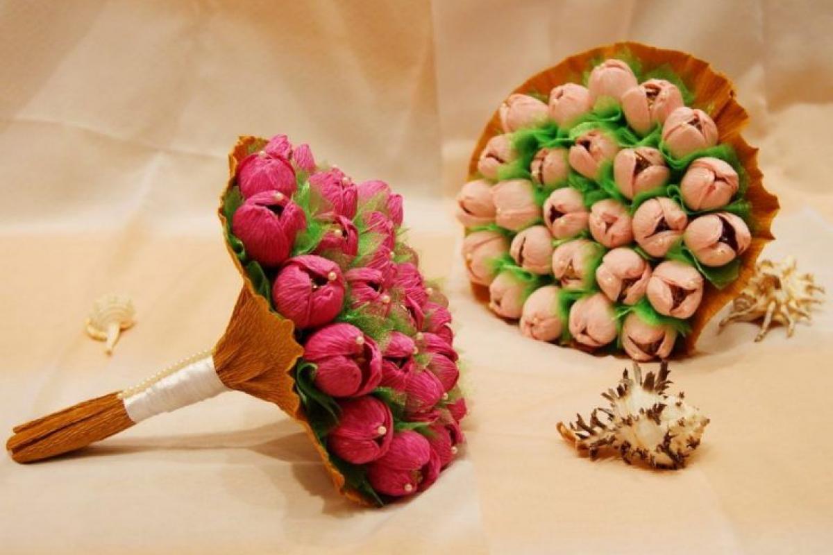 Букет из конфет своими руками: 30 фото, пошаговая инструкция для начинающих | luchistii-sudak.ru