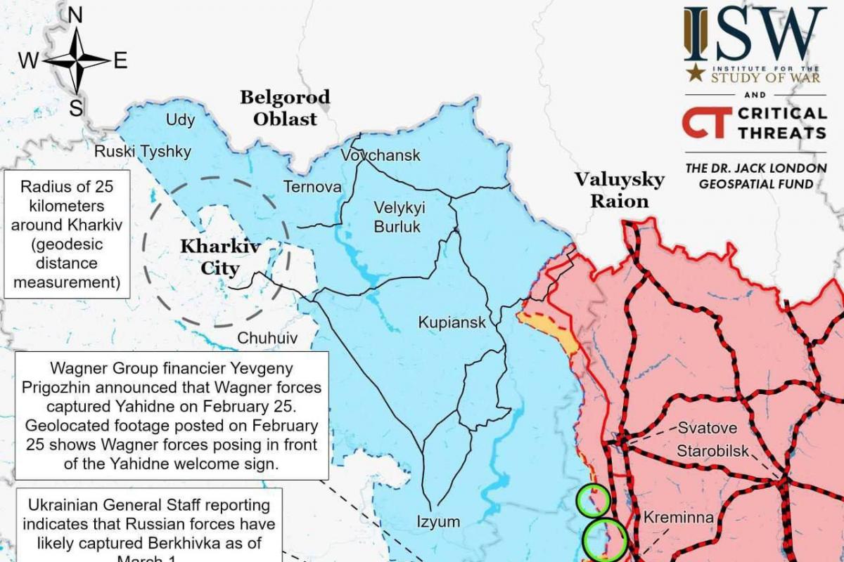 Мапа російського вторгнення