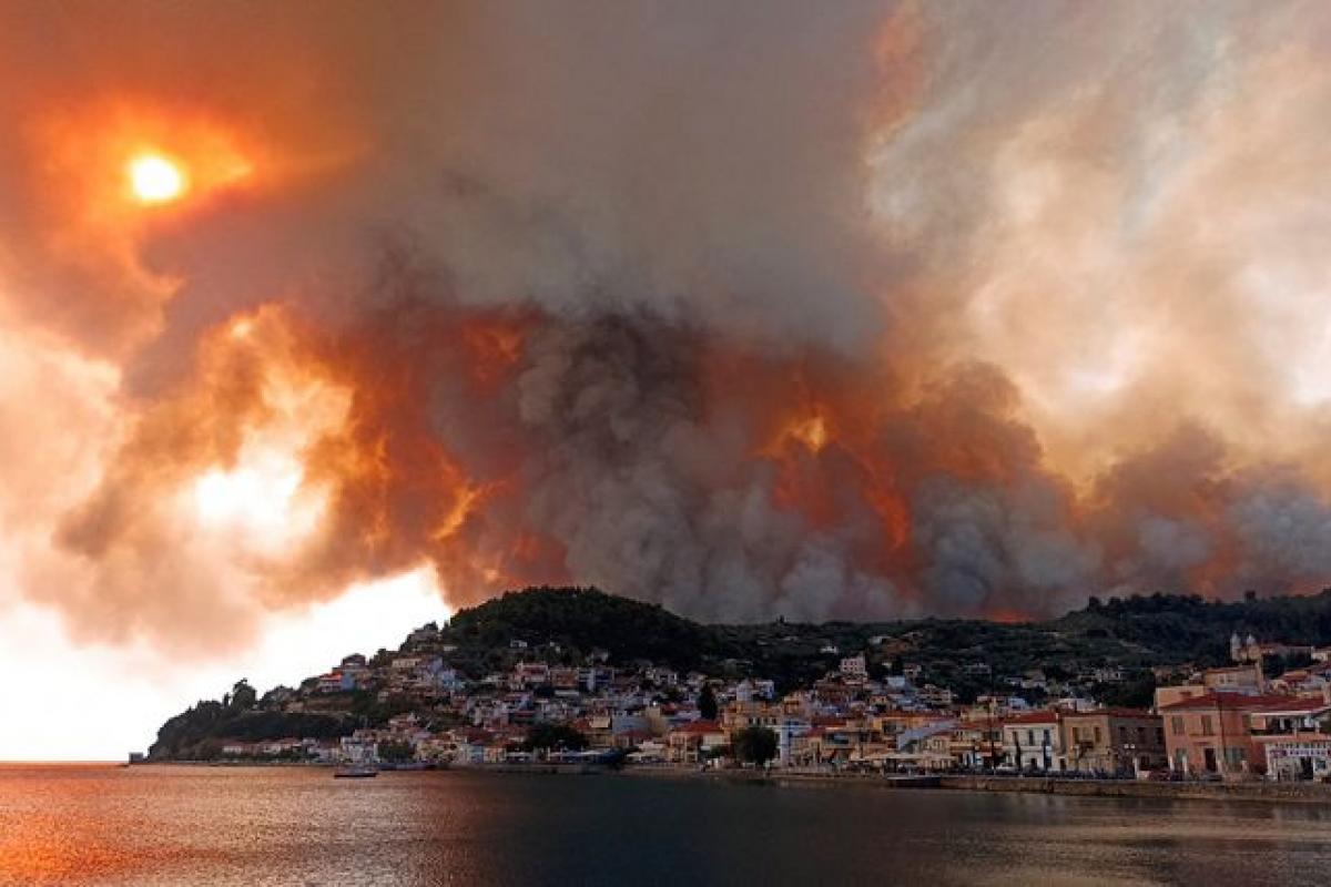 пожар в греции