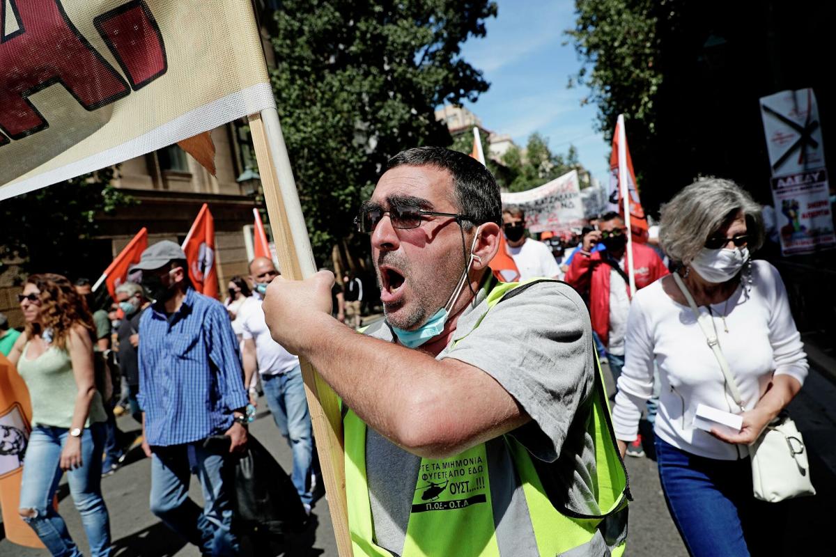 протесты в греции