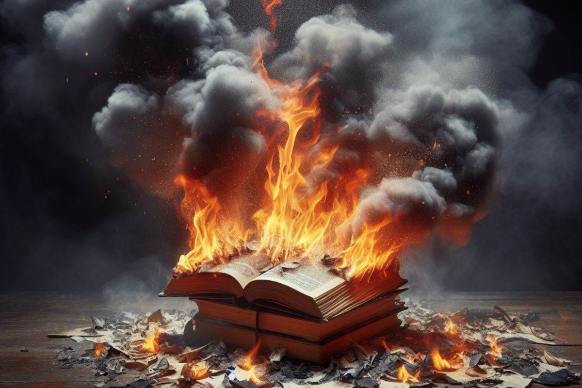 книга горит