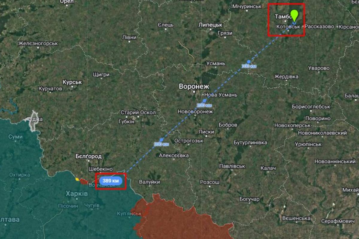 Атака БПЛА на Тамбовскую область РФ