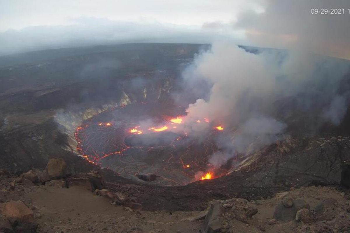 Гавайи, извержение вулкана