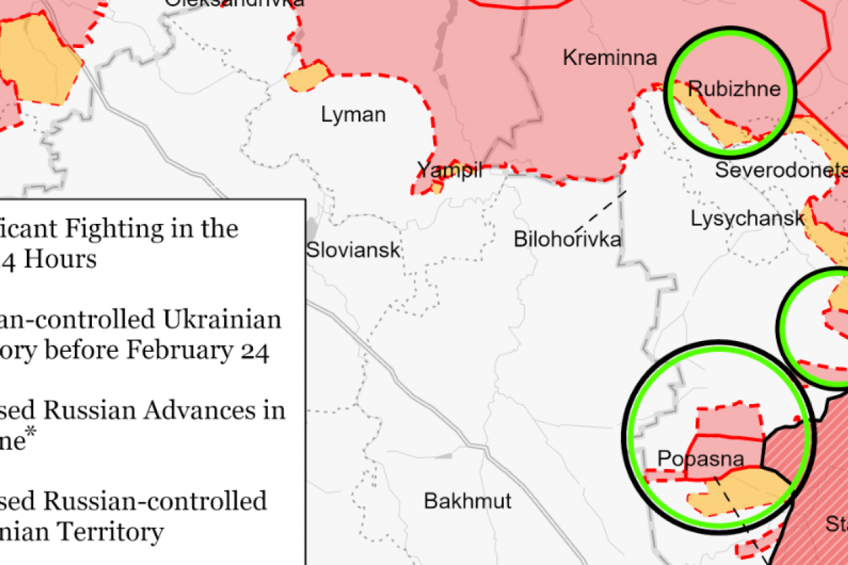 Российские войска готовятся к наступлению на Северодонецк - ISW