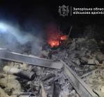 Последствия авиаудара в Запорожской области