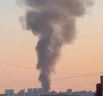 Масштабный пожар на железнодорожной станции в российской Уфе