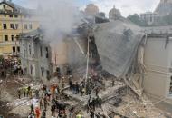 Удар по детской больнице "Охматдет" в Киеве