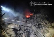 Последствия авиаудара в Запорожской области