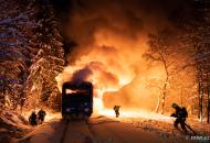 В Чехии горел пассажирский поезд