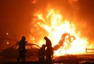 Взрыв и масштабный пожар на АЗС в Махачкале