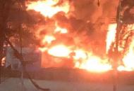 В Брянской области после атаки украинского беспилотника горит нефтебаза