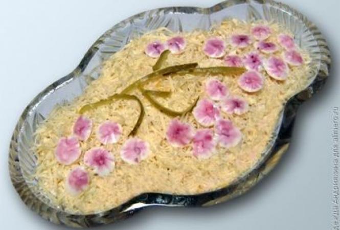 салат ветка сакуры