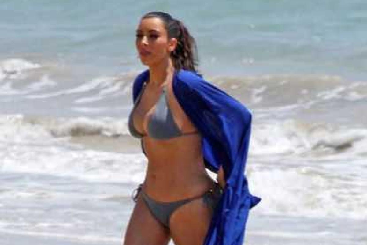 Ким Кардашян не стесняется своей пышной фигуры