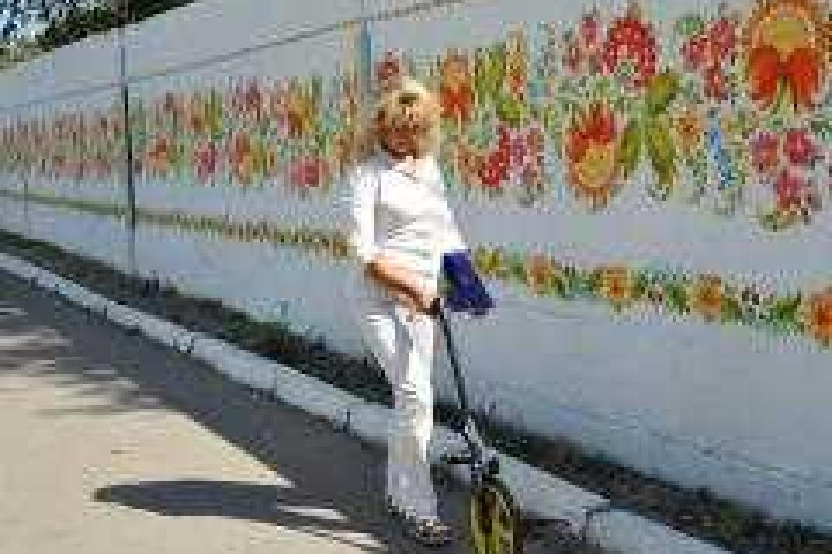 Экс-дачу Януковича разрисовали петриковской росписью Экс-дачу Януковича разрисовали петриковской росписью