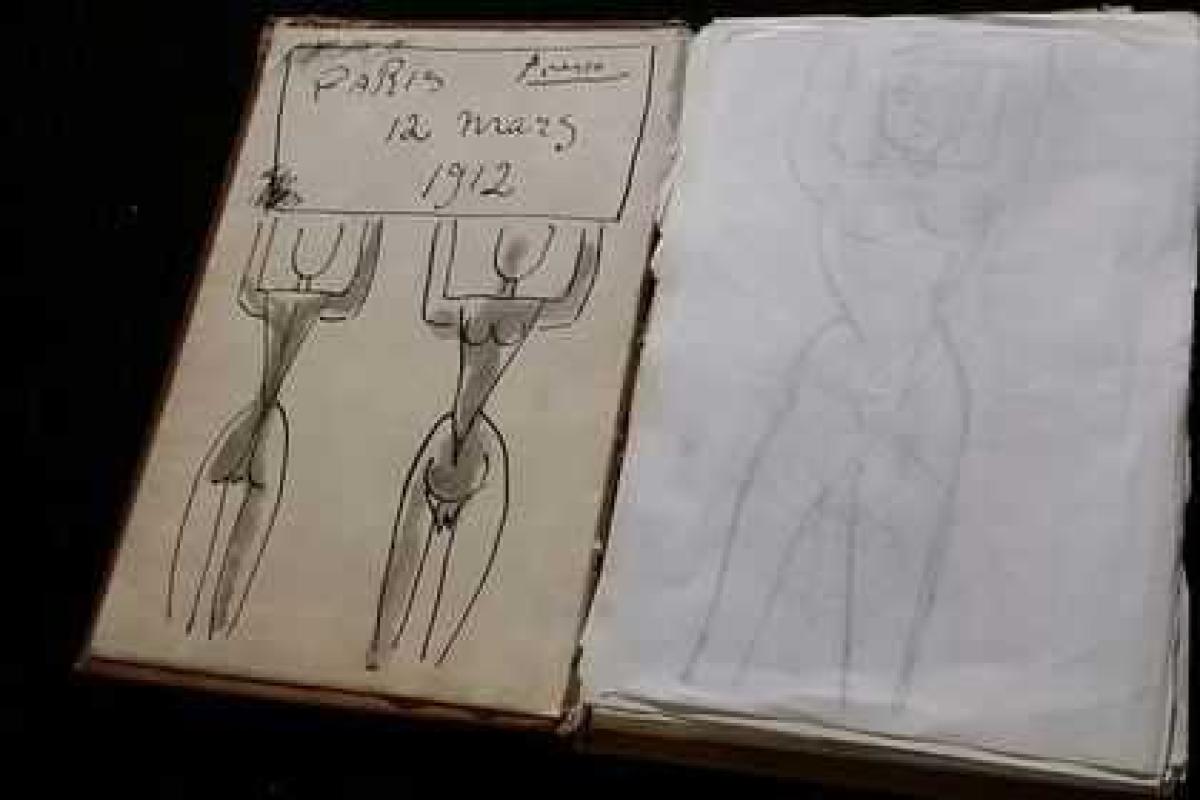 Блокнот с неизвестными рисунками Пикассо выставят на торги Блокнот с неизвестными рисунками Пикассо выставят на торги