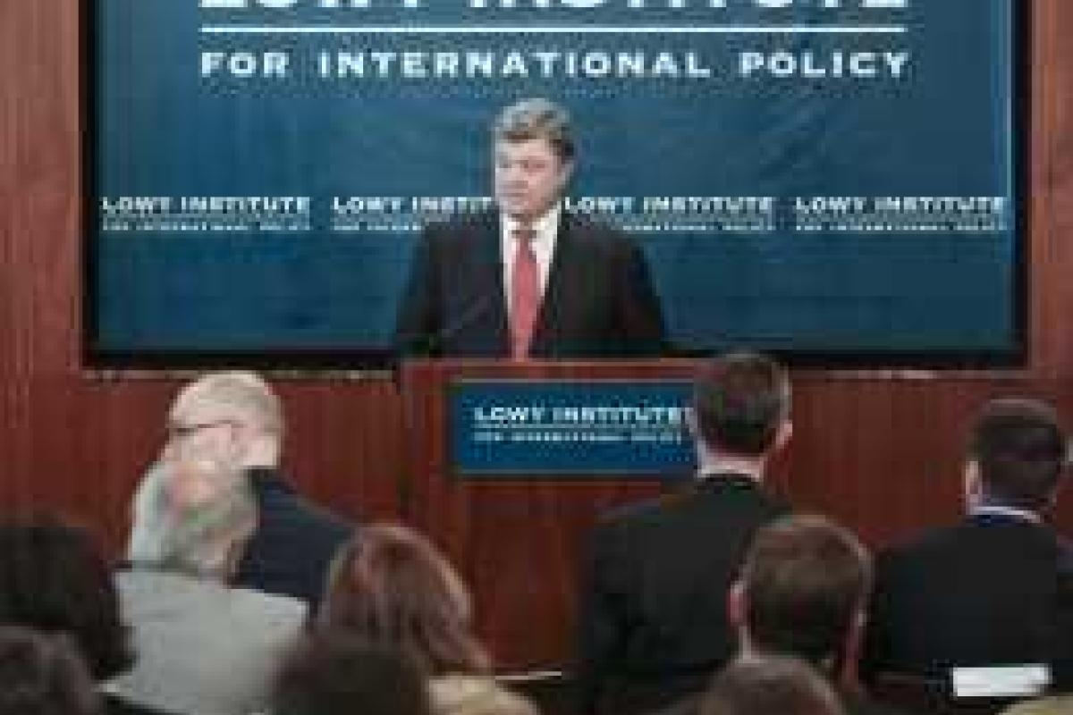 Порошенко в Австралии выступил с лекцией в Институте международной политики Lowy Порошенко в Австралии выступил с лекцией в Институте международной политики Lowy