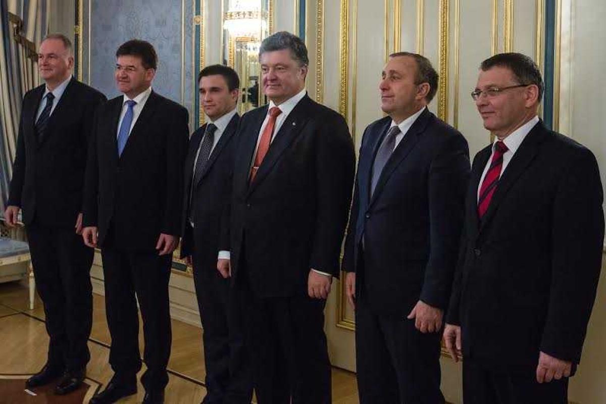 Состоялся визит министров иностранных дел стран Вышеградской четверки в Украину