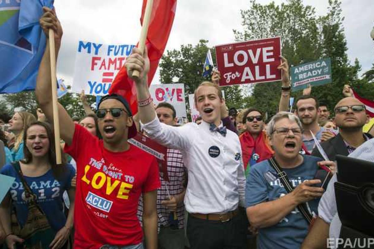 Однополые браки узаконены во всех штатах США Однополые браки узаконены во всех штатах США
