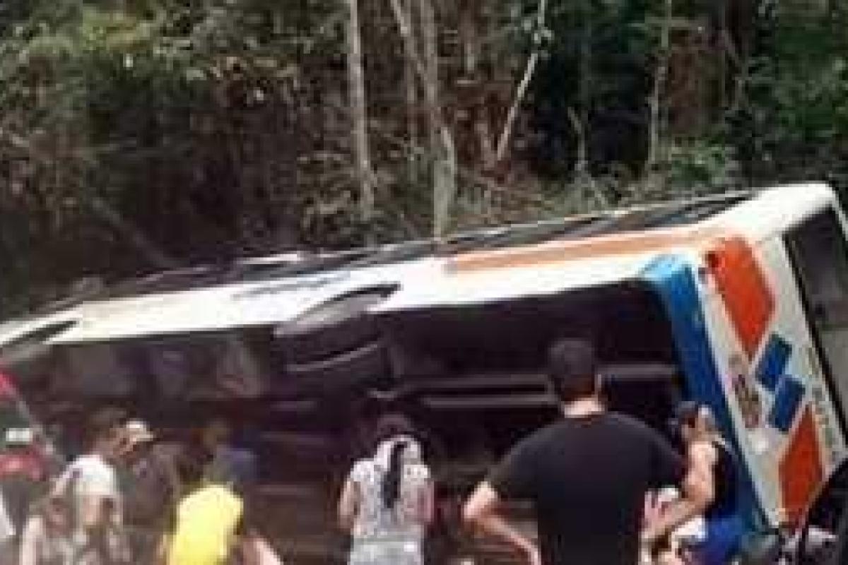 В Бразилии перевернулся автобус с туристами, много жертв и пострадавших В Бразилии перевернулся автобус с туристами, много жертв и пострадавших