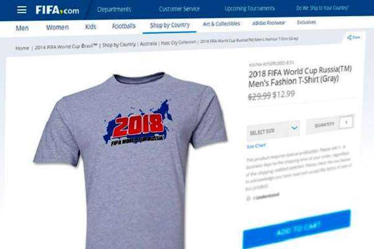 FIFA изъяла из продажи в онлайн-магазине футболки к ЧМ-2018 с картой России без Крыма