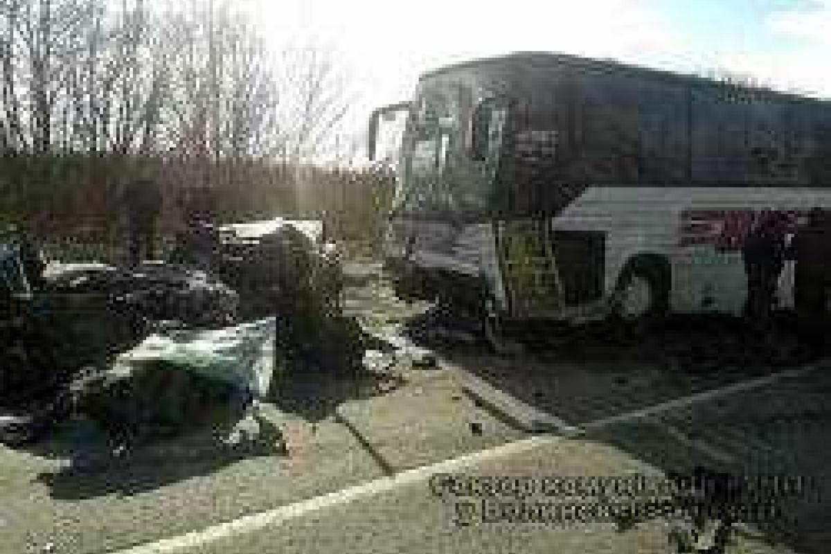 На Волыни иномарка в лобовую столкнулась с автобусом: погибло четыре человека На Волыни иномарка в лобовую столкнулась с автобусом: погибло четыре человека