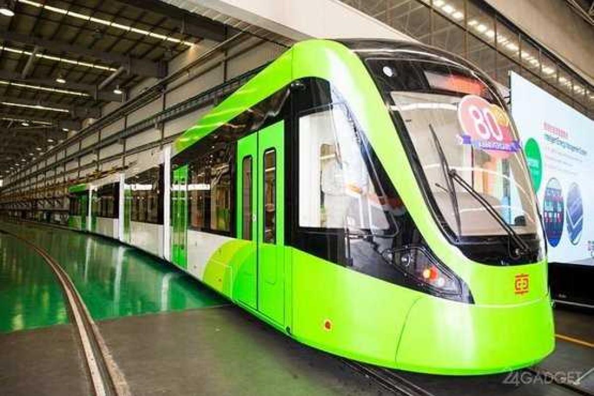 Китайская машиностроительная компания выпустила трамвай, для которого не нужны провода Китайская машиностроительная компания выпустила трамвай, для которого не нужны провода