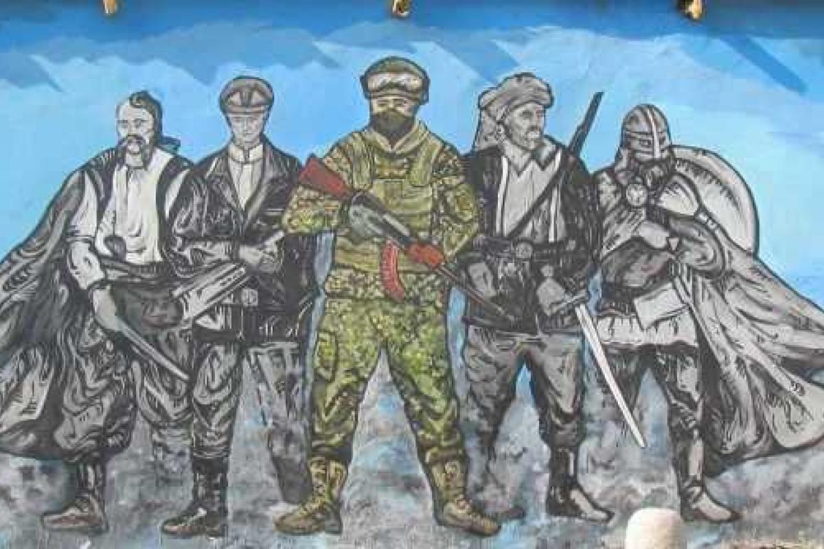 В Мариуполе вандалы испортили мурал, подаренный городу "Азовом"