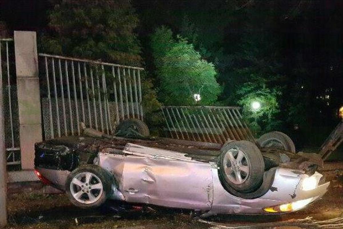 В Киеве "Toyota" сбила 6 деревьев и влетела в забор зоопарка: погибла девушка-пассажир В Киеве "Toyota" сбила 6 деревьев и влетела в забор зоопарка: погибла девушка-пассажир