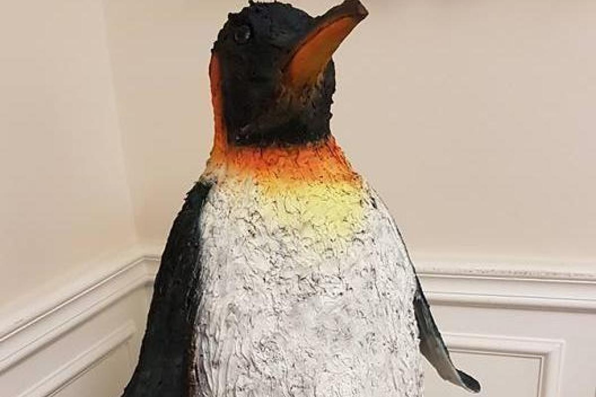 В Ужгороде кондитер создал метрового шоколадного пингвина В Ужгороде кондитер создал метрового шоколадного пингвина