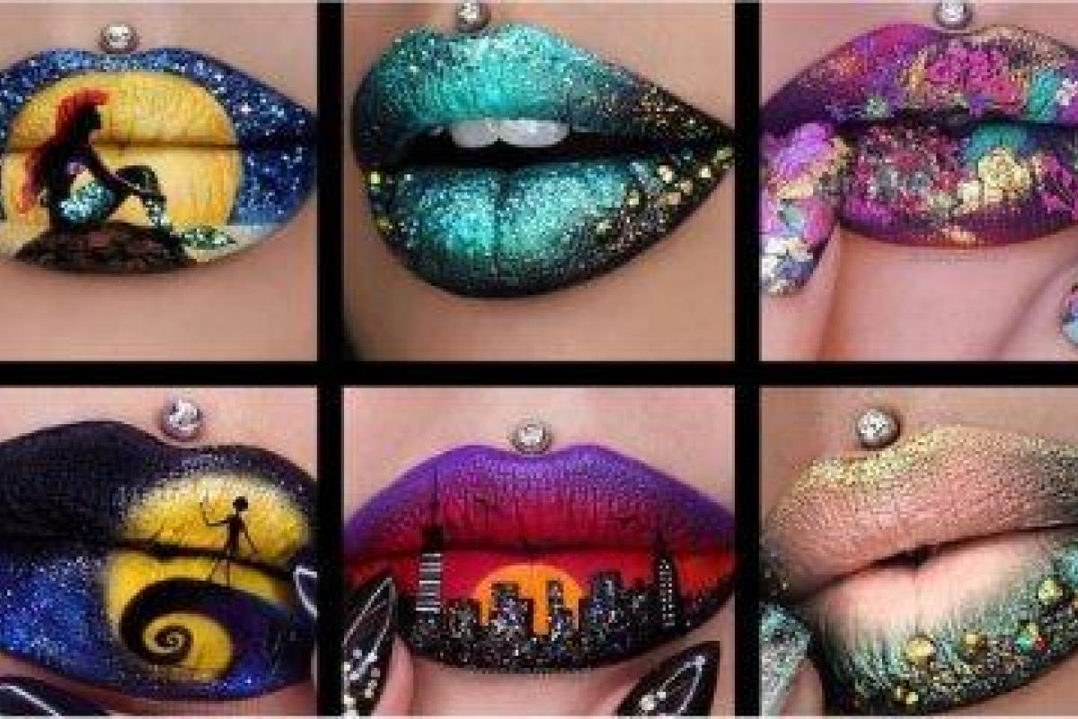 В Австралии визажист создает на губах целые картины