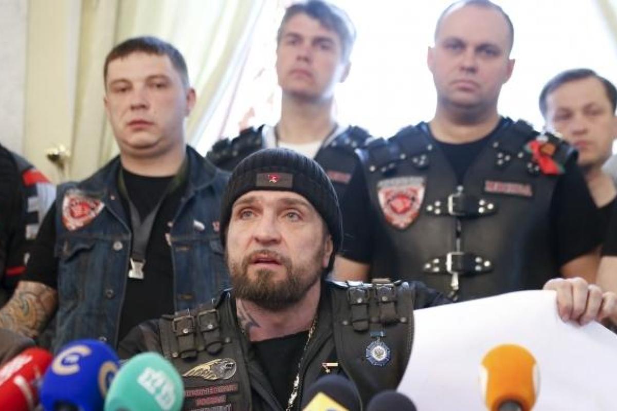 В Москве байкеры "Ночные волки" проводят акцию в поддержку оккупации Донбасса