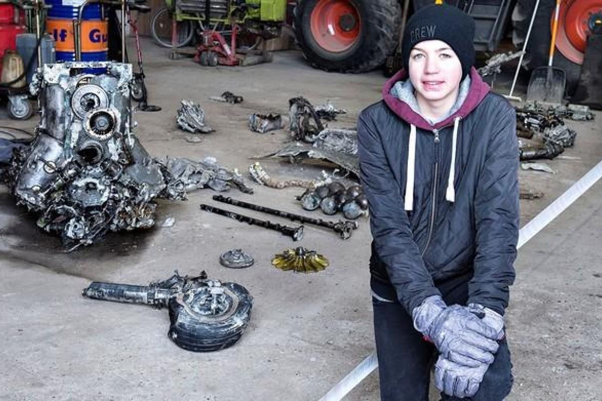 Школьник из Дании откопал немецкий истребитель с пилотом, разбившийся в 1944 году