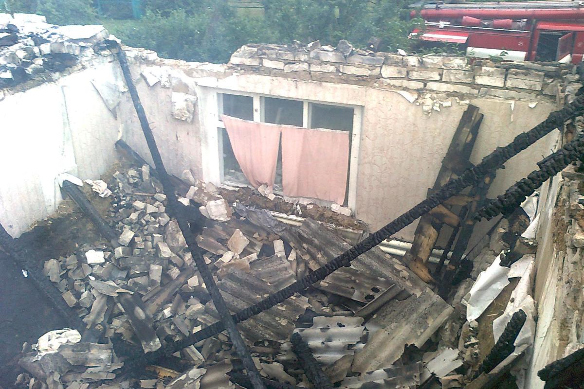 На Луганщине в результате попадания молнии возник пожар в жилом доме На Луганщине в результате попадания молнии возник пожар в жилом доме